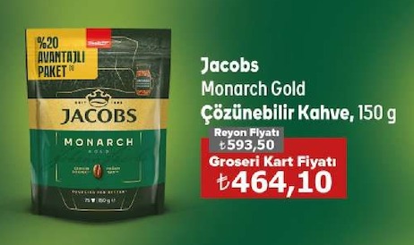 Jacobs Monarch Gold Çözünebilir Kahve, 150 G