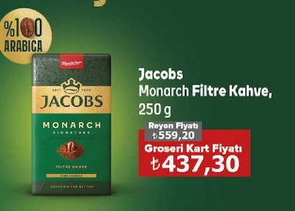 Jacobs Monarch Filtre Kahve, 250 G