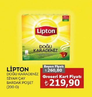Lipton Doğu Karadeniz Siyah Çay Bardak Poşet (200 G)