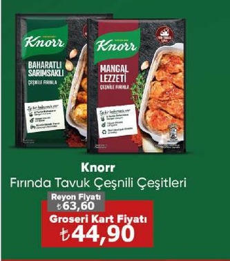 Knorr Fırında Tavuk Çeşnili Çeşitleri