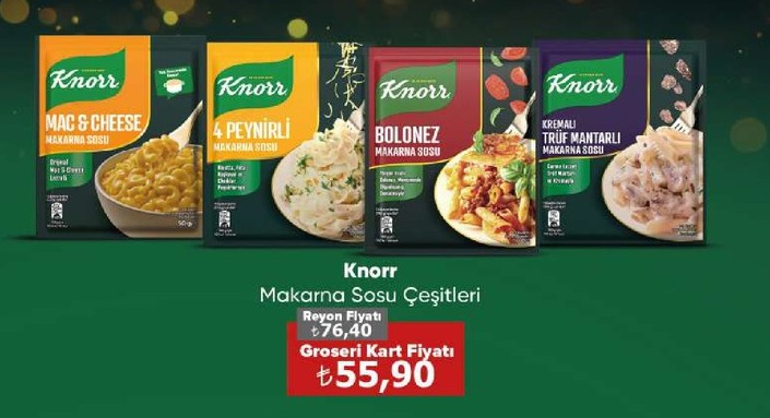 Knorr Makarna Sosu Çeşitleri