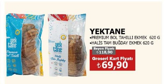 Yektane Premium Bol Tahilli Ekmek 620G