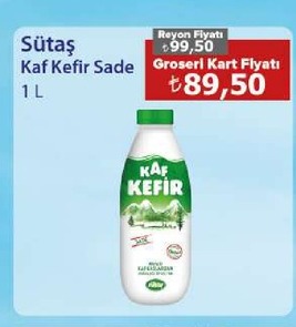 Sütaş Kaf Kefir Sade 1 L