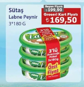 Sütaş Labne Peynir 3X180G