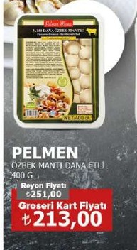 Pelmen Özbek Mantı Dana Etli 400 G