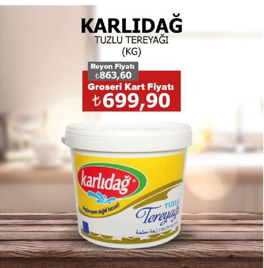 Karlıdağ Tuzlu Tereyağı (Kg)