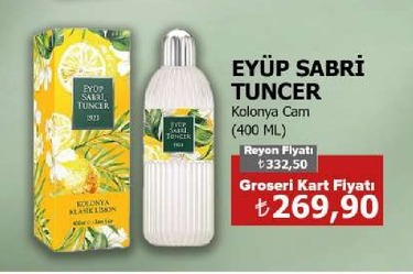 Eyüp Sabri Tuncer Kolonya Cam (400 Ml)