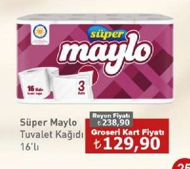 Süper Maylo Tuvalet Kağıdı 16'Lı