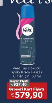 Veet Tüy Dökücü Sprey Krem Hassas Ciltler İçin 150 Ml