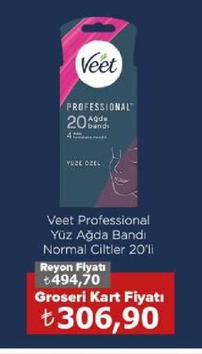 Veet Professional Yüz Ağda Bandı Normal Ciltler 20'Li