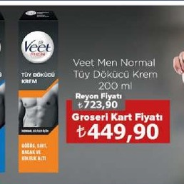 Veet Men Normal Tüy Dökücü Krem 200 Ml