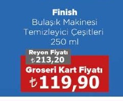Finish Bulaşık Makinesi Temizleyici Çeşitleri 250 Ml