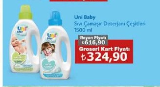 Uni Baby Sıvı Çamaşır Deterjanı Çeşitleri 1500 Ml