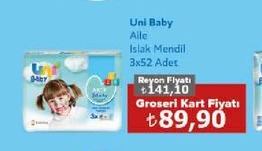 Uni Baby Aile Islak Mendil 3X52 Adet