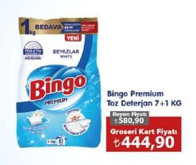Bingo Premium Toz Deterjan 7+1 Kg