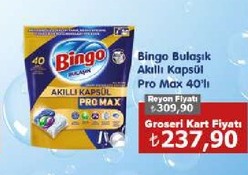 Bingo Bulaşık Akıllı Kapsül Pro Max 40'Lı