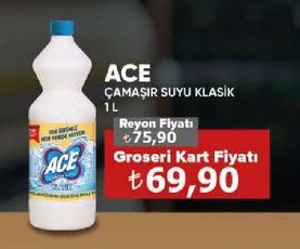 Ace Çamaşir Suyu Klasik 1L