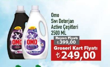 Omo Sıvı Deterjan Active Çeşitleri 2500 Ml