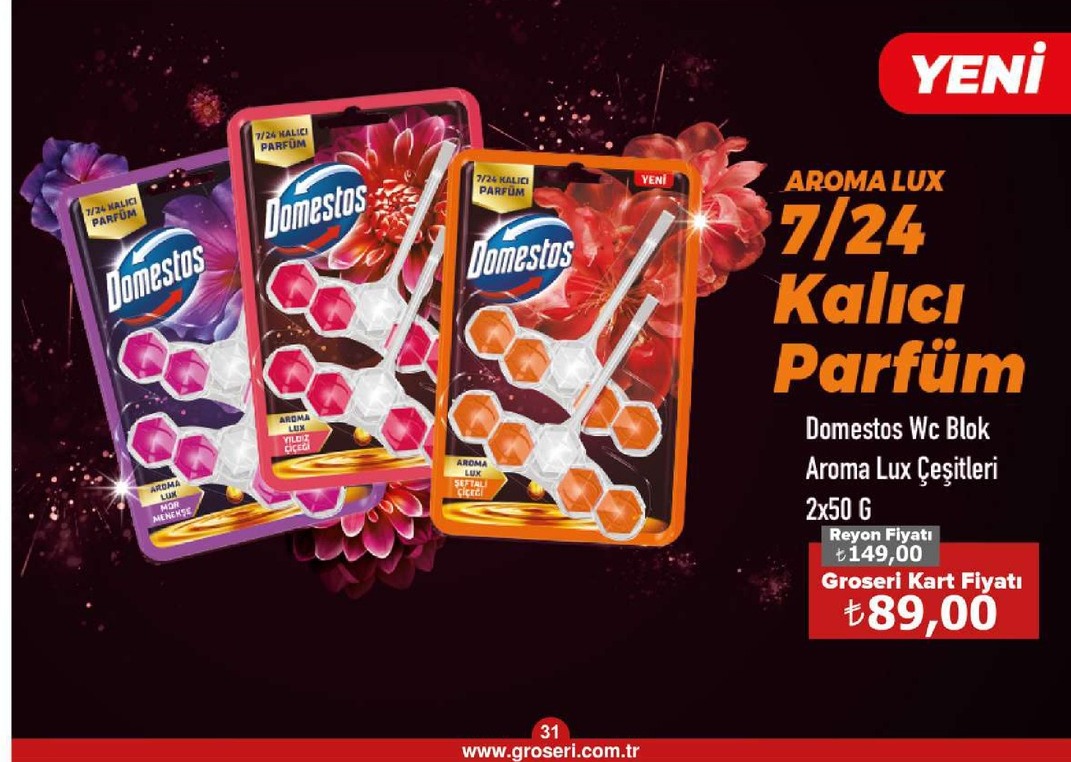 Domestos Wc Blok Aroma Lux Çeşitleri 2X50 G