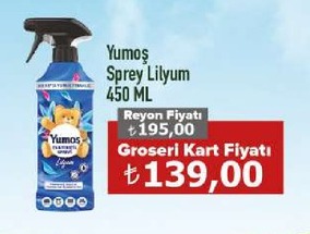 Yumoş Sprey Lilyum 450 Ml