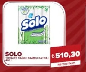 Solo Tuvalet Kağıdı Bambu Katkılı 40'Lı