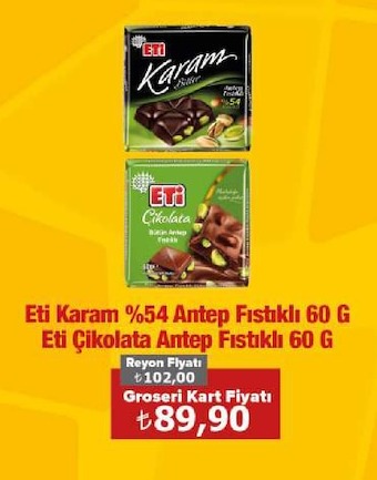 Eti Karam %54 Antep Fıstıklı 60 G