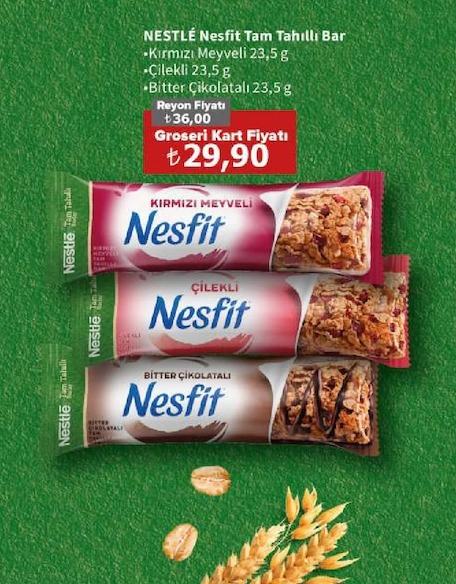 Nestlé Nesfit Tam Tahıllı Bar Kırmızı Meyveli 23,5 G