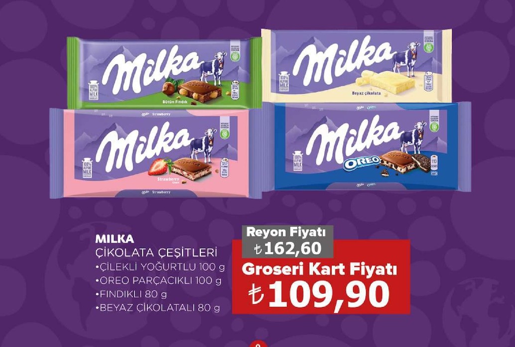Milka Çikolata Çeşitleri
