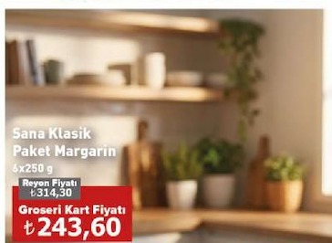 Sana Klasik Paket Margarin 6X250G