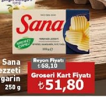 Sana Tereyağı Lezzeti Margarin 250G