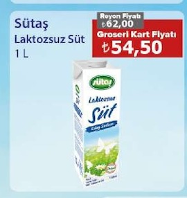 Sütaş Laktozsuz Süt 1 L