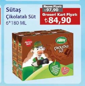Sütaş Çikolatalı Süt 6*180 Ml