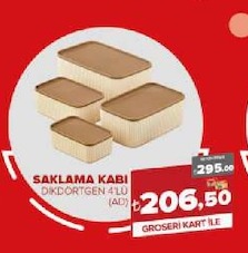 Saklama Kabı Dörtgen 4 Lü