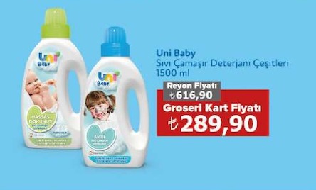 Uni Baby Sıvı Çamaşır Deterjanı Çeşitleri 1500 Ml