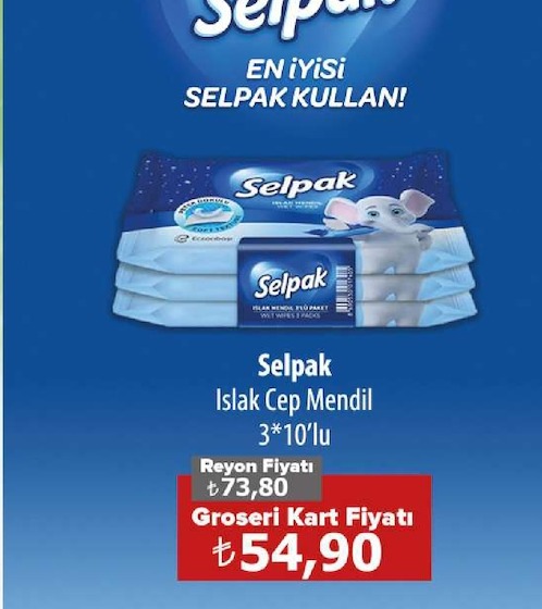 Selpak Islak Cep Mendil 3*10'Lu