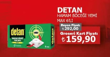 Detan Hamam Böceği Yemi Max 6'Lı