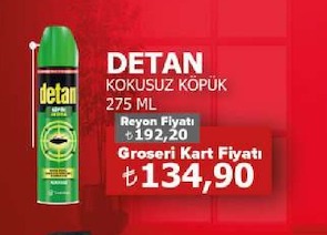 Detan Kokusuz Köpük 275 Ml