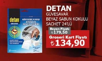 Detan Güvesavar Beyaz Sabun Kokulu Sachet 24'Lü