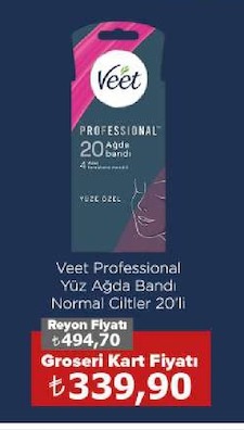 Veet Professional Yüz Ağda Bandı Normal Ci̇Lter 20'Li