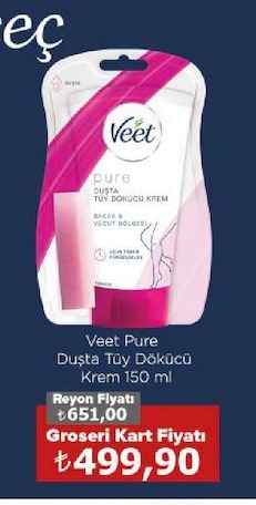 Veet Pure Duşta Tüy Dökücü Krem 150 Ml