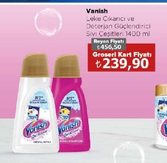 Vanish Leke Çıkarıcı Ve Deterjan Güçlendirici Sıvı Çeşitleri 1400 Ml