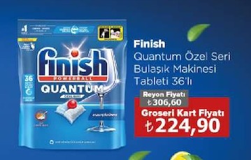 Finish Quantum Özel Seri Bulaşık Makinesi Tableti 36'Lı