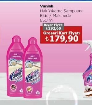 Vanish Hali Yikama Sampuanı Elde / Makinede 850 Ml