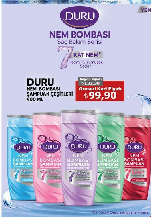 Duru Nem Bombasi Saç Bakım Şampuanı 400Ml