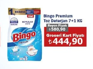 Bingo Premium Toz Deterjan 7+1 Kg