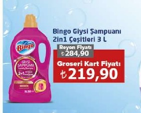 Bingo Giysi Şampuanı 2In1 Çeşitleri 3 L