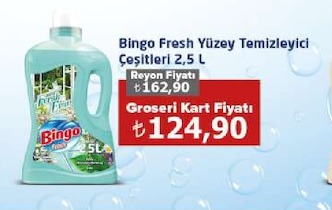 Bingo Fresh Yüzey Temizleyici Çeşitleri 2.5 L