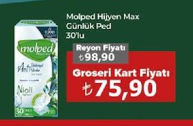 Molped Hijyen Max Günlük Ped 30'Lu