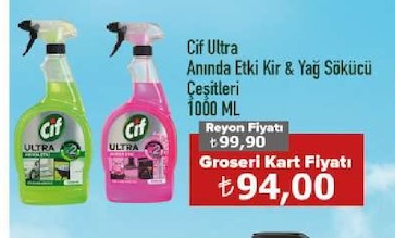 Cif Ultra Aninda Etki Kir & Yag Sokucu Cesitleri 1000 Ml