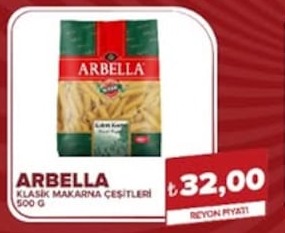 Arbella Klasik Makarna Çeşitleri 500 G